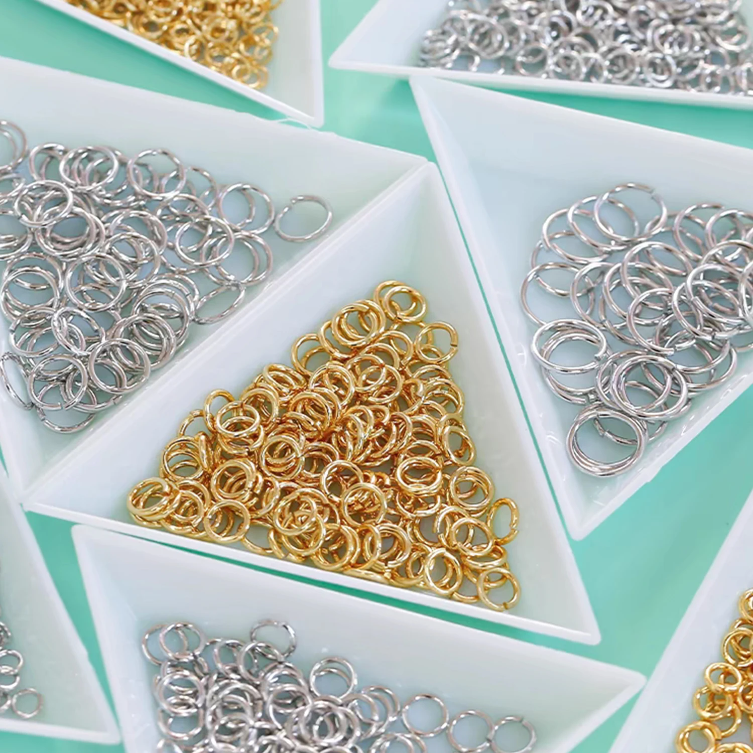 3-12mm Gold Silber Kupferfarbene Spaltringe Verbinder Schleifen Offene Biegeringe Metall Für Diy Schmuckherstellung Zubehör – Detail 2
