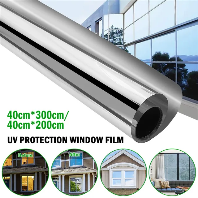 Ablakfilm Egyirányú Magánélet Ön Adagoló Üvegmatrica Az Otthoni Iroda Fényvisszaverő Tükörfóliához Napfény Blokkolja Ultraibolya Ablakot