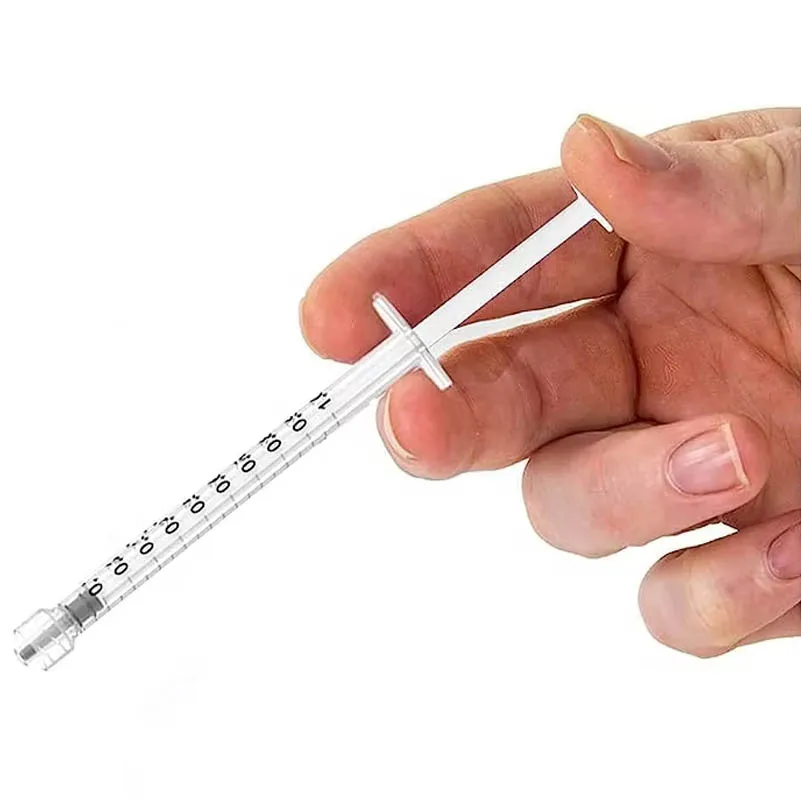Laboratory Dedicated 1ml 1cc Luer Lock Syringe Sterilized Individual Packaging Injector Glue Dispener for Sampler Lab 100Pcs