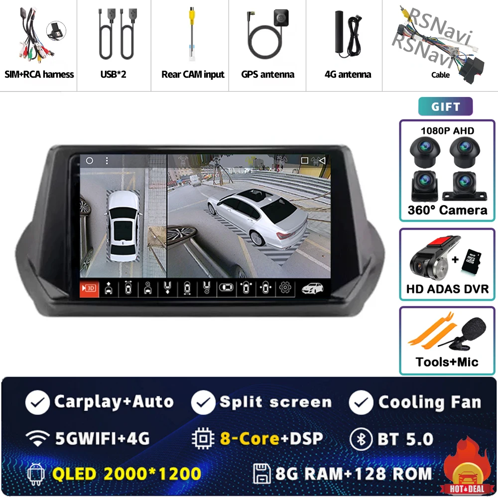 2K 8G-128G 360 DVR