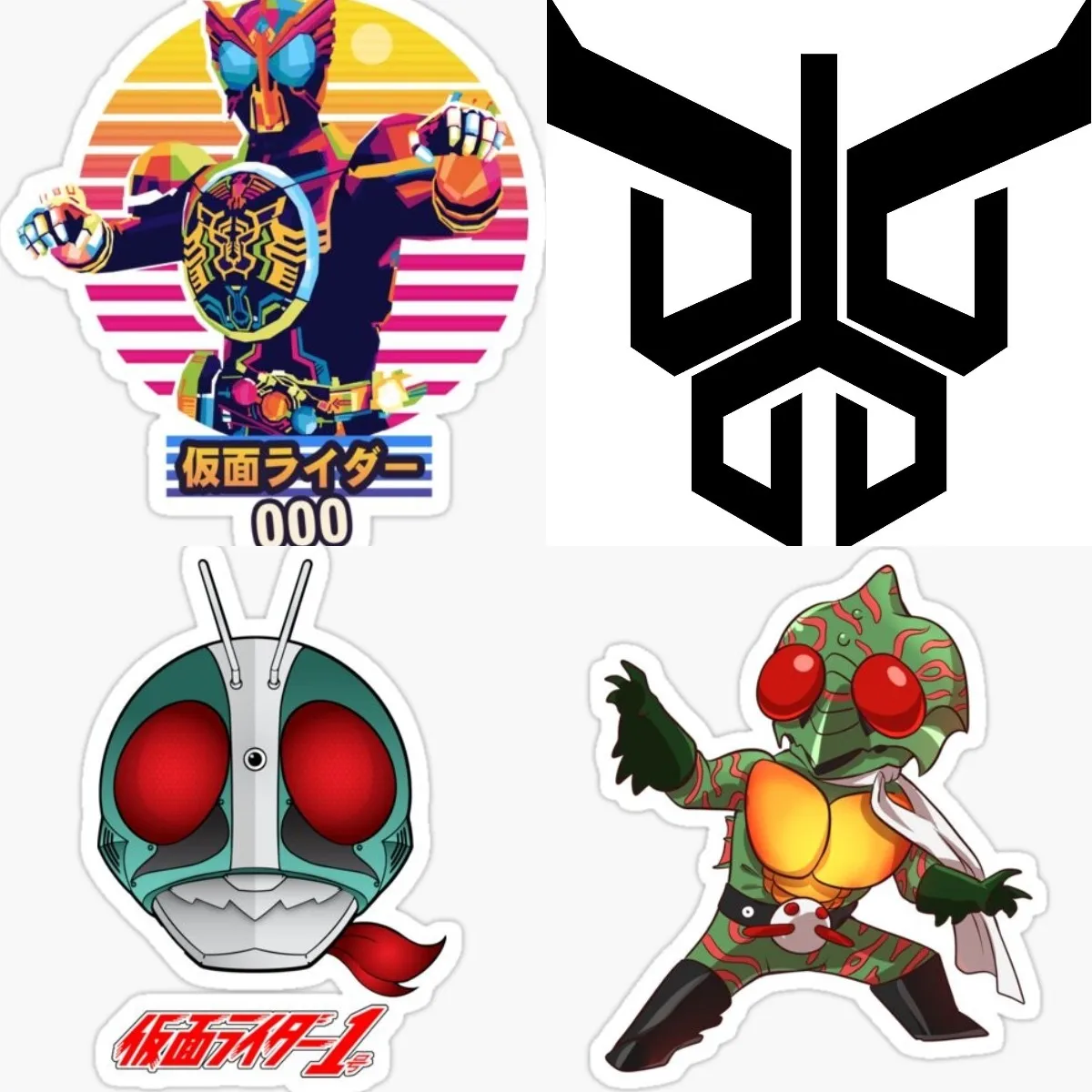 

Kamen Rider Logo Decal Sticker for Laptop Car Window Tablet Skateboard Car Accessory Off Road Motorcycle Camping Decoration