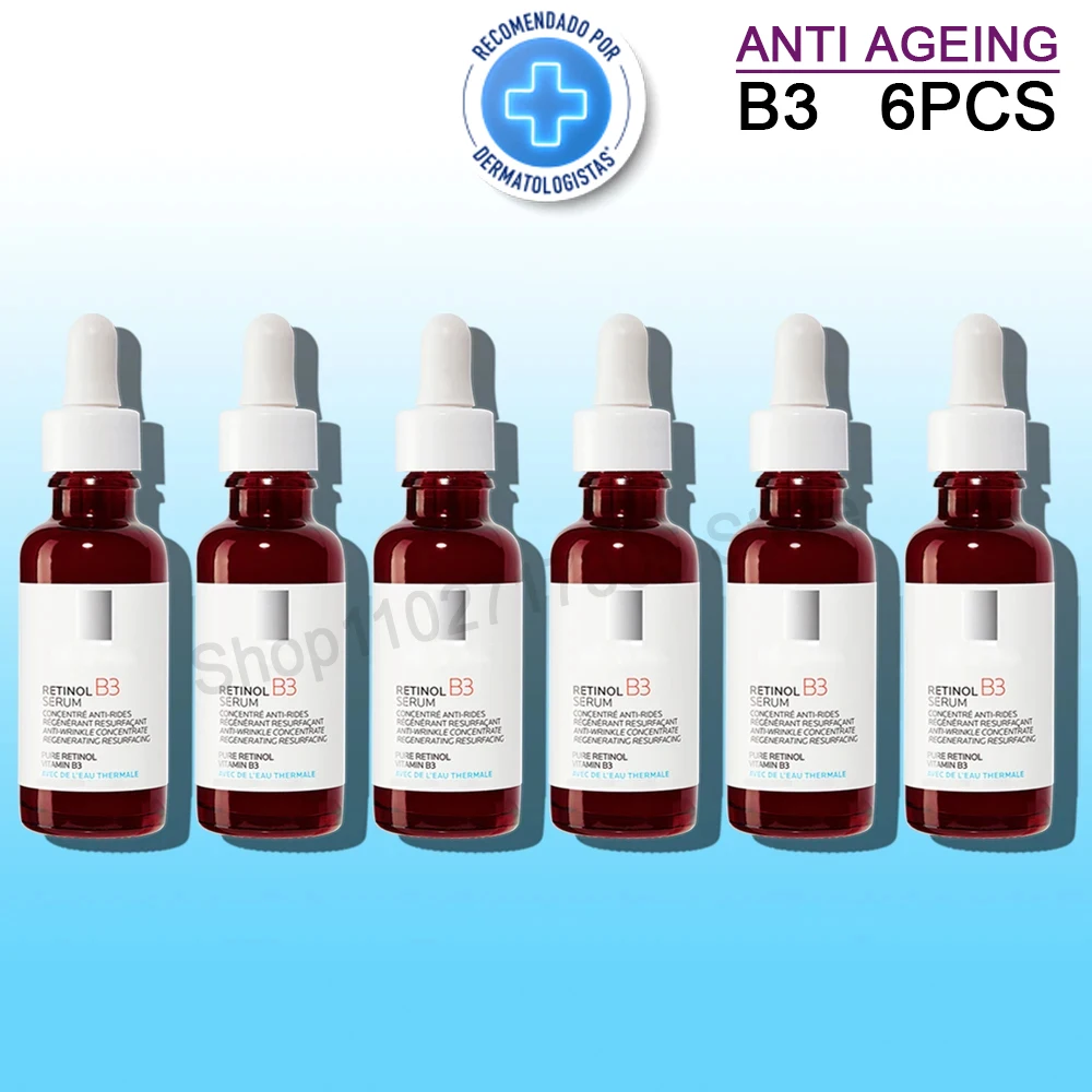 

6pcs 30ml Face Serum Retinol B3 HYALU B5 Vitamin C10 Niacinamide10 Anti-Wrinkles Essence Brighten Skin Care 30ML