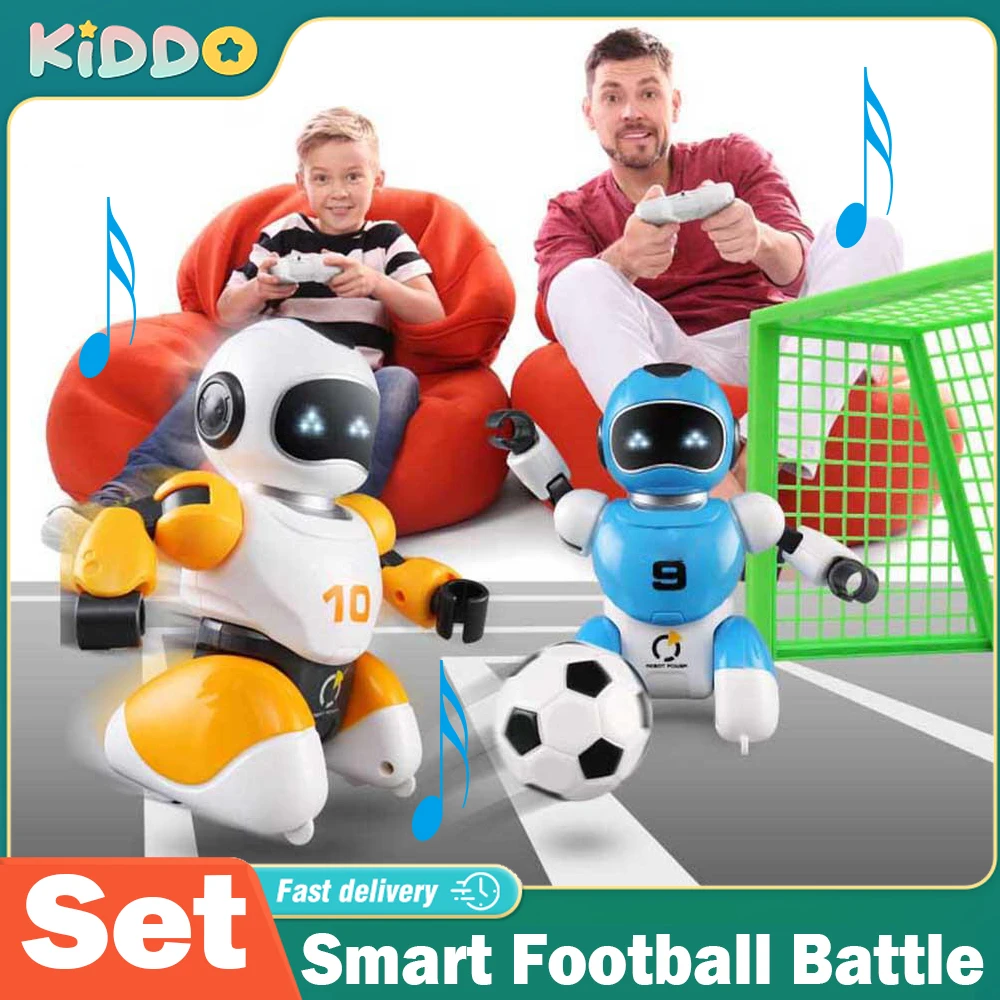 Football Battle Robots Smart USB Charging Remote Control Battle Soccer Robot Singing Dancing Simulation 2Pcs/Set