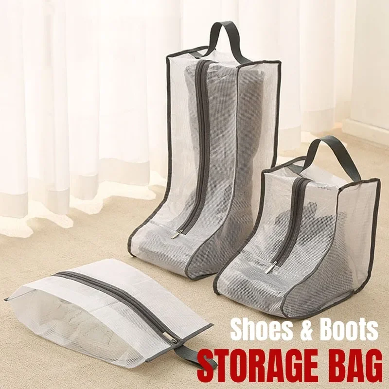 Dustproof Waterproof Rain Boots Storage Bag Portable Shoes Organizer Zipper Pouch Travel Shoes Holder Bag Closet Organizer Bag