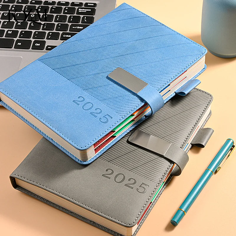 Schedule notebook daily planner PU cover agenda schedule notebooks ideal for school office journaling A5 business 365-Day calendar planning