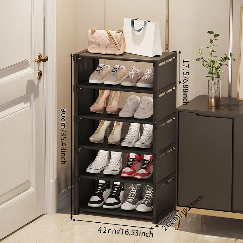 Widening the shoe rack allows for free combination of various sizes, occupying a small area and suitable for various shoe types