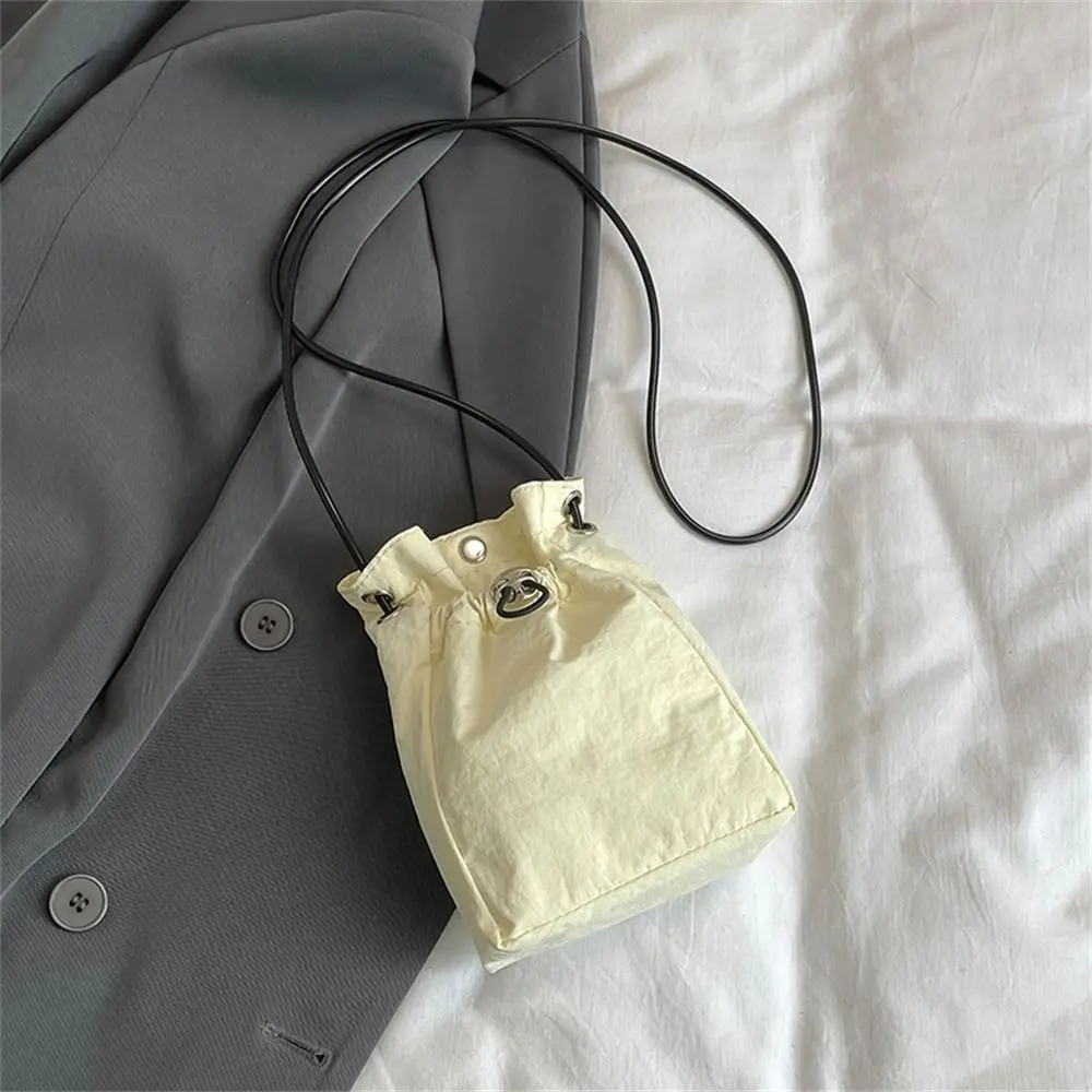 Fashion Minimalist Style Solid Color Shoulder Crossbody Bags Girls Messenger Bag Lightweight Phone Bag Nylon Small Coin Purse 9