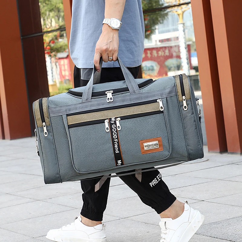 S9a38fcc8e5d3418cabe70a2c2a3bd1c8J Travel Bag Large Capacity Handbag Portable Outdoor Carry Luggage Convenient Practical Male's Weekend Duffle Bags Mallzona