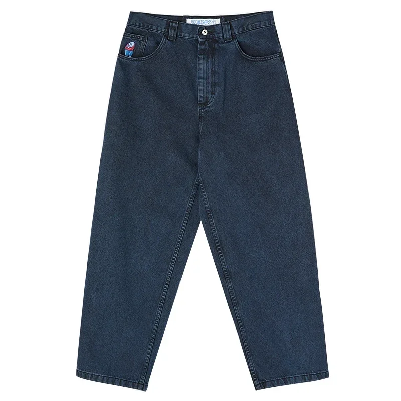 Polar Skate Co Big Boy Trendy Embroidered Pattern Jeans Men's Loose Straight Leg Dad Pants Wide Leg Skateboard Jeans