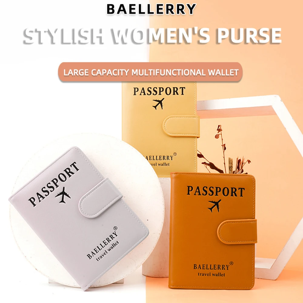 1Pcs/Baellerry Travel Passport Holder with Multiple Card Slots for Organized Storage, Passport, Ticket, and Bank Card All-In-One Package, Essential for Business Trips