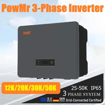 PowMr 3Phase Inverter 12KW 20KW 30KW 50KW 750V Energy Storage Hybrid Inverter MPPT Solar Charge Controller Hybrid Solar Inverter