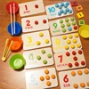 Kids Montessori Wooden Toys Hands Brain Training Clip Beads Montessori Beads Toys Educational Baby Board Math Toys for Children 4