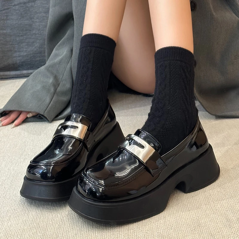 

Туфли-лодочки женские на массивном каблуке, квадратный носок, универсальная винтажная офисная обувь для колледжа, весенние