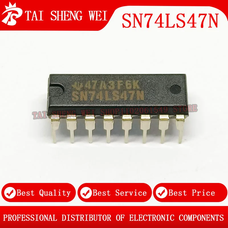 

10PCS SN74LS47N 74LS47 DIP16 DIP-16 New Original