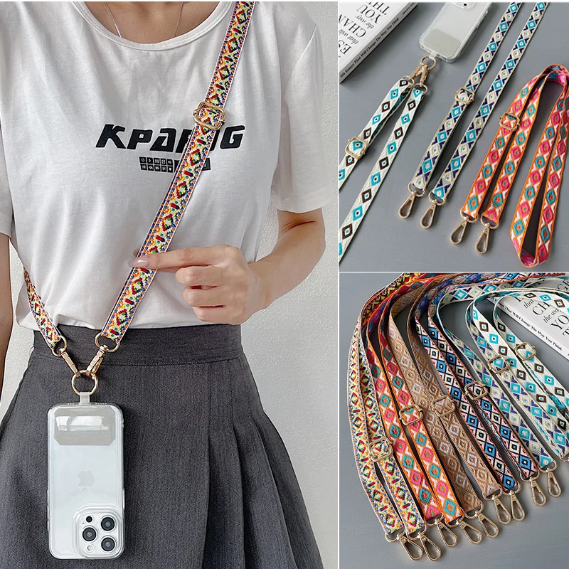 Stylish Multifunctional Bohemian Adjustable Shoulder Strap with Phone Lanyard