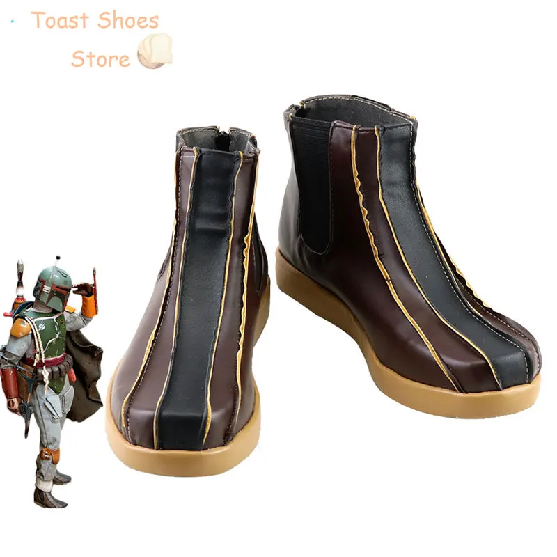 Boba Fett Scarpe Cosplay Scarpe In Pelle Pu Stivali Di Carnevale Di Halloween Cosplay Prop Costume Prop