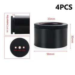 Set of 4 Durable Black Adjustable Furniture Legs with Floor Protectors (30mm)
