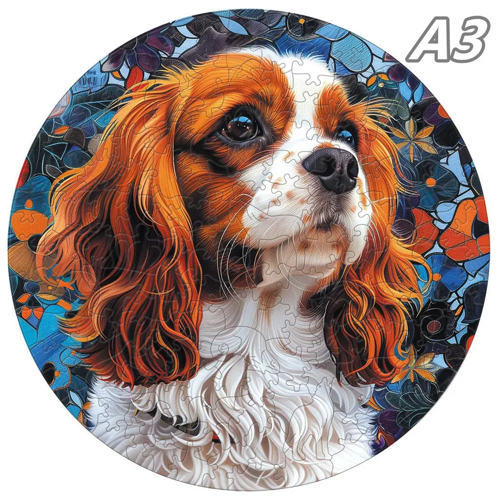 Jigsaw Animals Wooden Puzzle for Kids and Adults Wooden Crafts Colorful and Round Shaped
