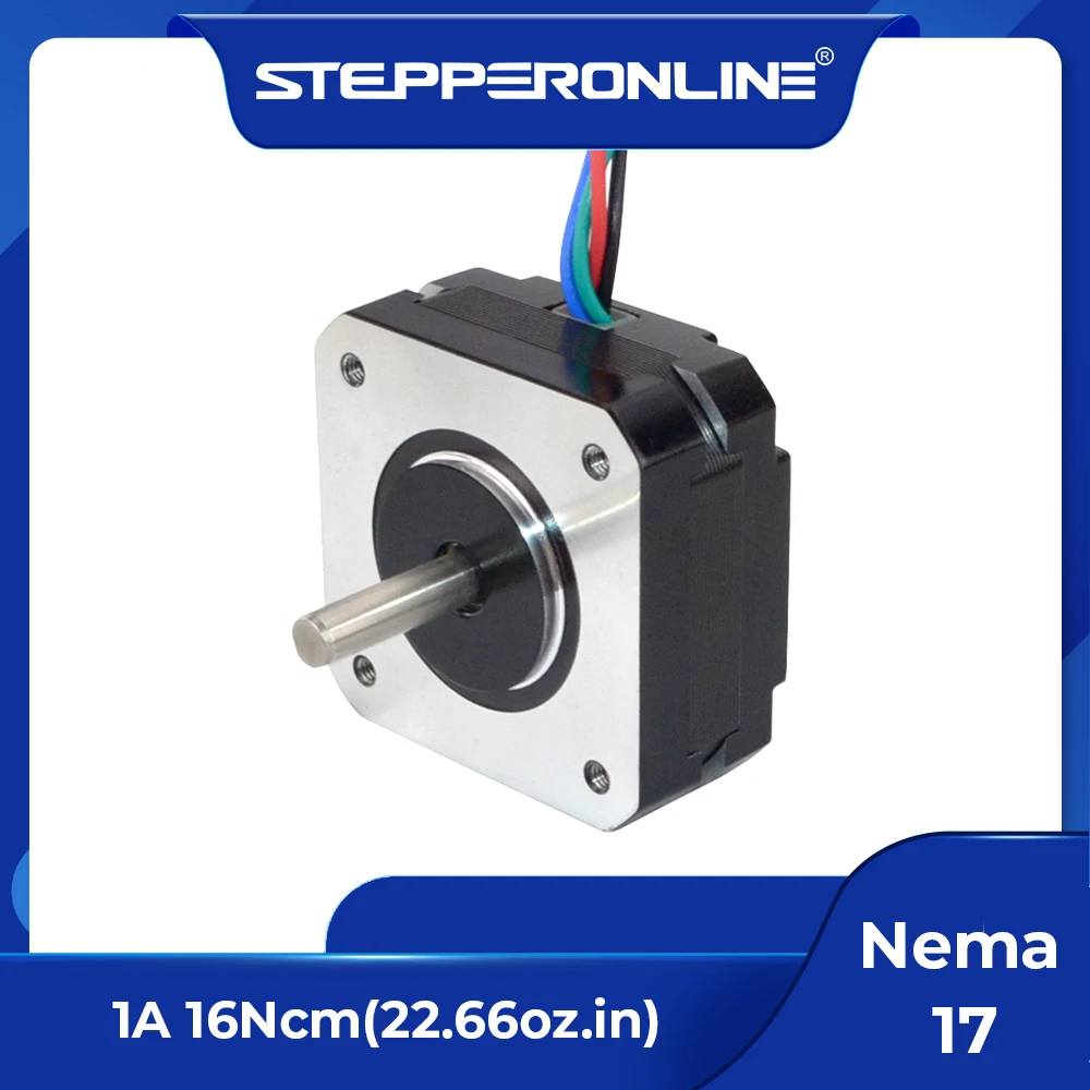 STEPPERONLINE Nema 17 스테퍼 모터 2상 하이브리드 모터 짧은 ..