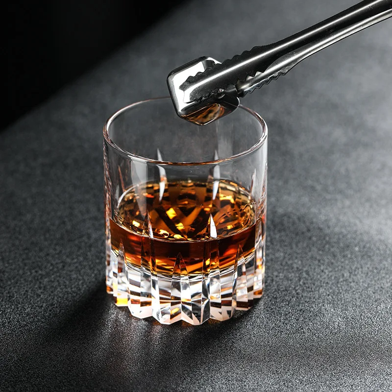 Japanese Handmade Carved Crystal Whisky Glass, Light Luxury Retro Foreign Wine Glass, 230ml