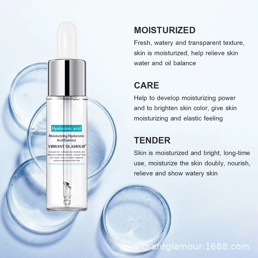 VIBRANT GLAMOUR Hyaluronic Acid Essence Moisturizes Skin To Balance Oil 15ml facial serum essence