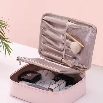 Ladies Portable High Appearance Index Cosmetic Bag Large-capacity Travel Washing Bag Three-dimensional Makeup Storage Bag