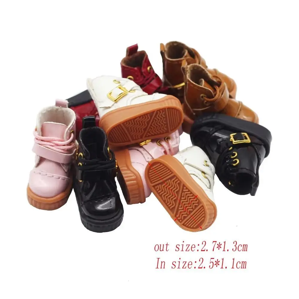 Doll Accessories High-top OB11 Doll Shoes Mini PU Leather 1/12 Bjd Doll Leather Shoes Casual GSC 1/12 Bjd Doll Boots Molly