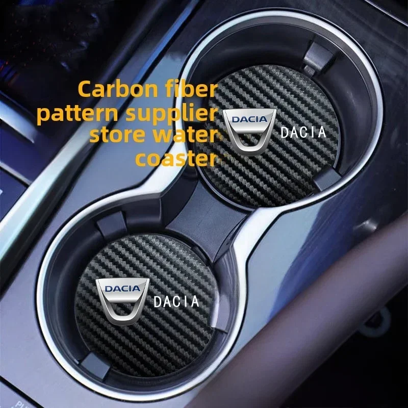 Car accessories Waterproof Coaster Non Slip Water Cup Pad Mat For Dacia Dokker Jogger Duster Spring Bigster Lodgy