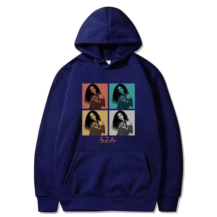 SZA Art oversized Hoodie Men Women Fashion Aesthetics Hooded Sweatshirts Vintage Hip Hop Long Sleeve Fleece Streetwear Hoodies