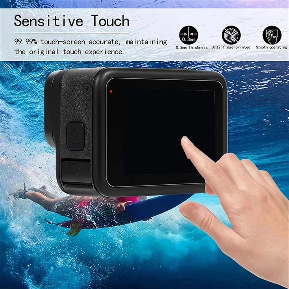 Description Picture 5 of itemFor GoPro Hero 12 11 10 9 Ultrathin HD Clear Tempered Glass Screen Protector Front Back LCD Display Film Camera Lens Protector