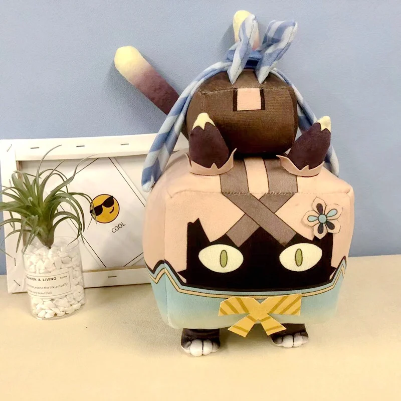 

Anime Game enshin Impac Kirara 25cm Cute Box Cat Plush Stuffed s Cotton Cartoon Pillow Cosplay Props Ornaments Gift