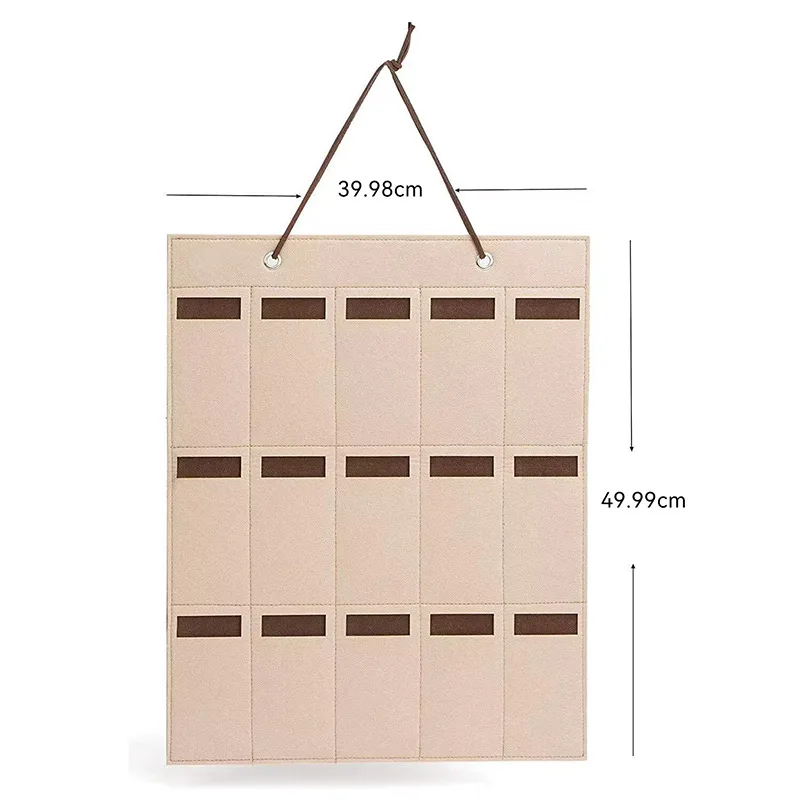 Portaocchiali Da Appendere Con 15 Scomparti - Custodia In Feltro Antipolvere Con 2 Panni Per Pulizia - Foto 5