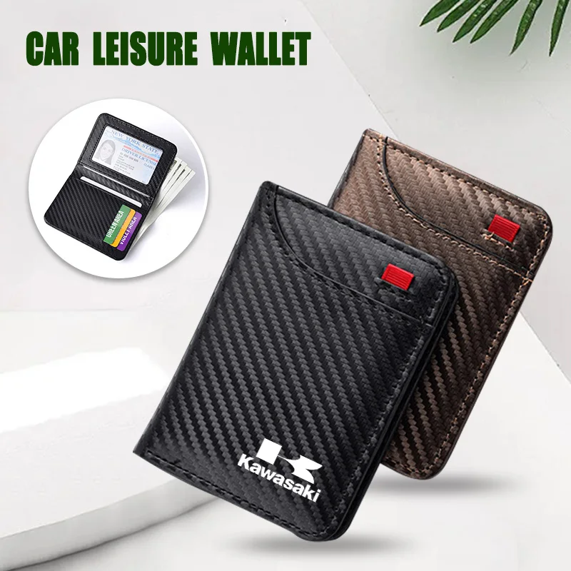 Pu レザー車のエンブレム財布ミニクレジットカード財布ポータブル