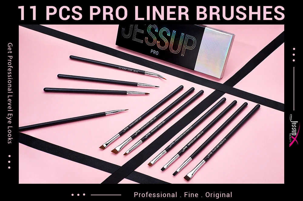 Jessup Eyeliner Brush Makeup Precision Fine point Premium