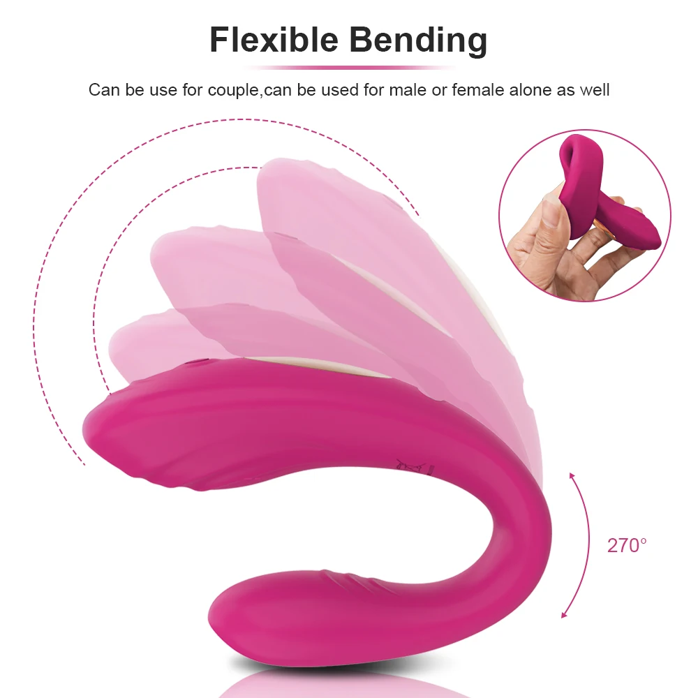 Vibratore wireless a distanza con controllo del punto G femminile, stimolatore del clitoride, dildo a doppia penetrazione, giocattoli sessuali per donne_voghion.com