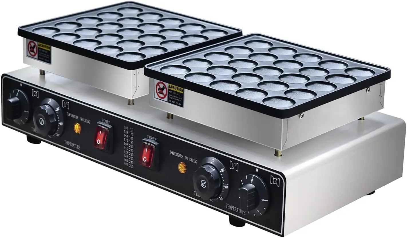 Pancake , 50PCS 1900W Commercial Electric Nonstick Waffle Maker Machine ， 1.8 Inches Pancake Maker Machine 5