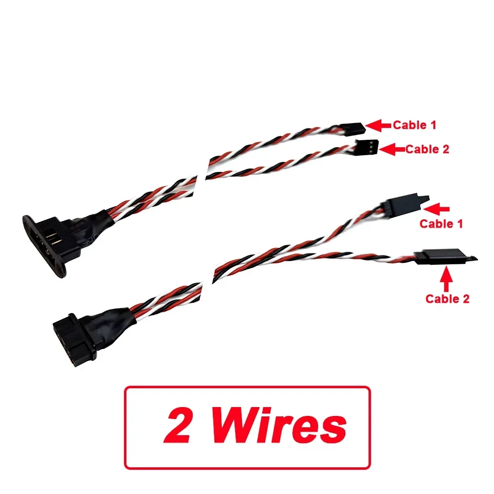 MPX 8 Pin Golden Plated Connector Multi-Wires Servo Extension Plug Male Female 2/ 3 Wires for RC Model Fixwing Glider Airplanes 5