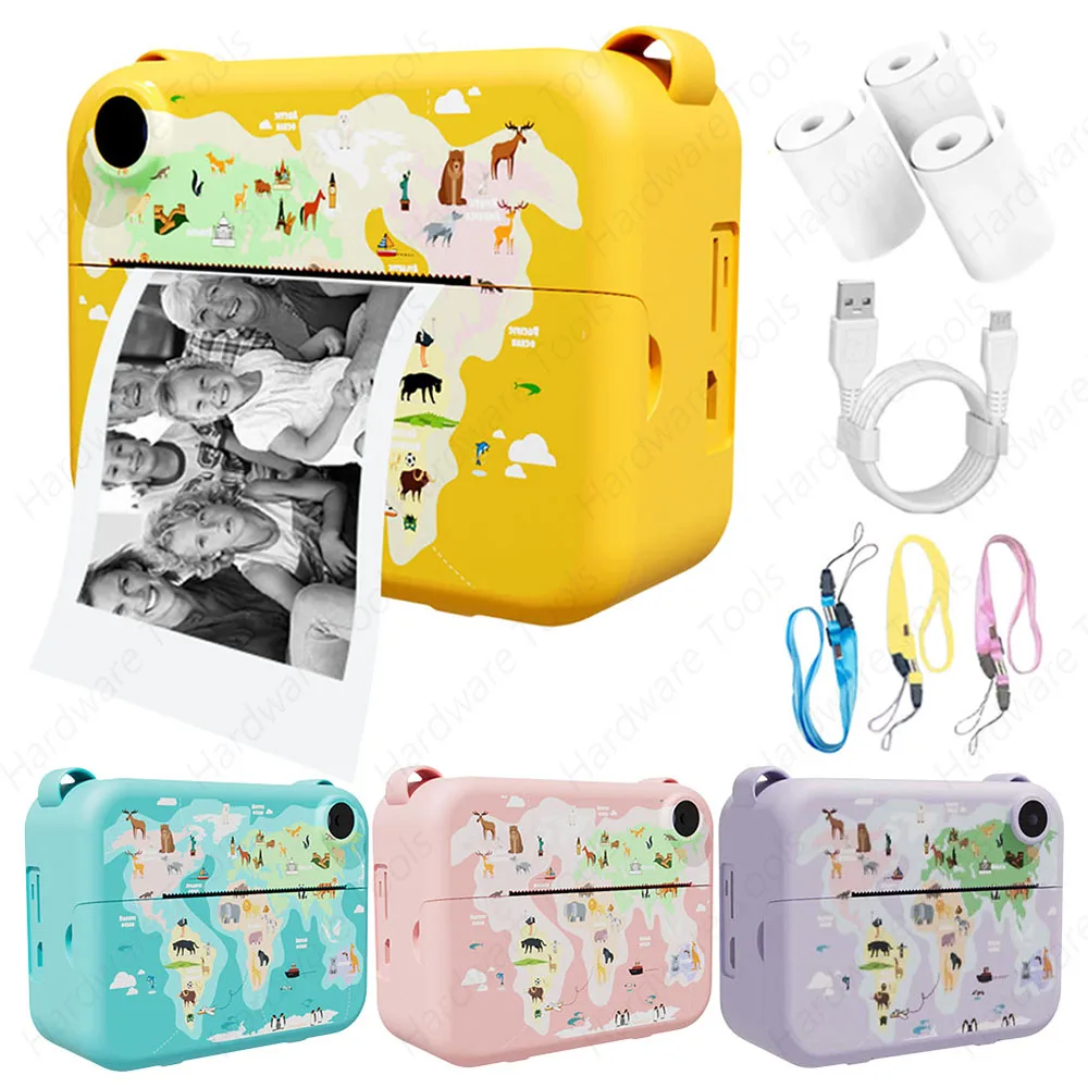 Digital Children Camera Thermal Instant Print Video Recorder 2 Inch Screen For Photography Printer Kids Camera Toy Birthday Gift