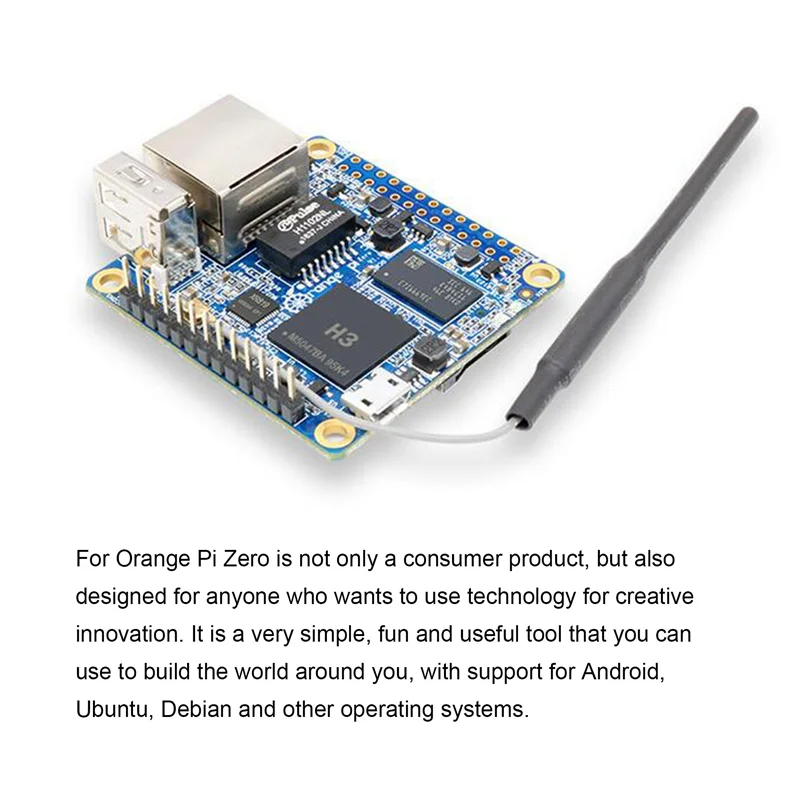 Orange Pi Zero Allwinner H3 ARM Cortex-A7  ھ 256MB ޸ ǻ  ȵ̵   