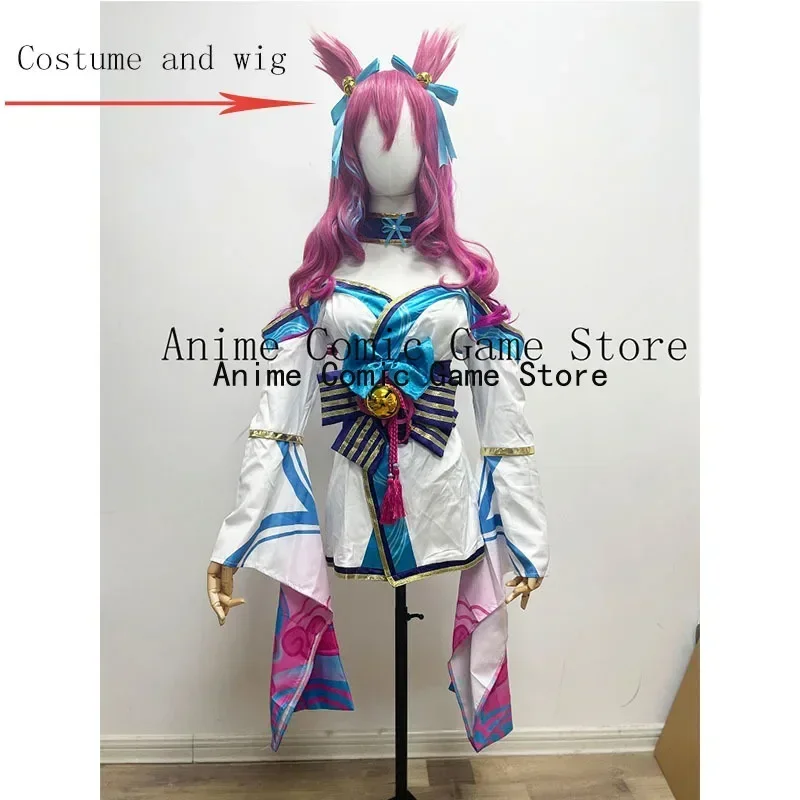 Ahri LOL コスプレ衣装ウィッグ耳スピリットブロッサムリーグ Ahri LOL コスプレ衣装ウィッグ耳スピリットブロッサムリーグ