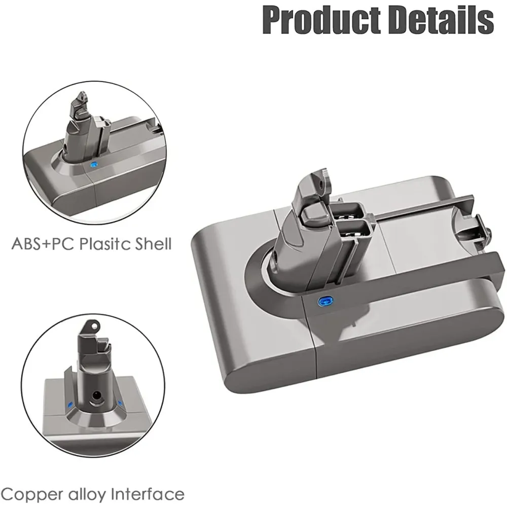Li-ion交換用バッテリー,dyson掃除機用,掃除機用,2100mah,21.6v,v6