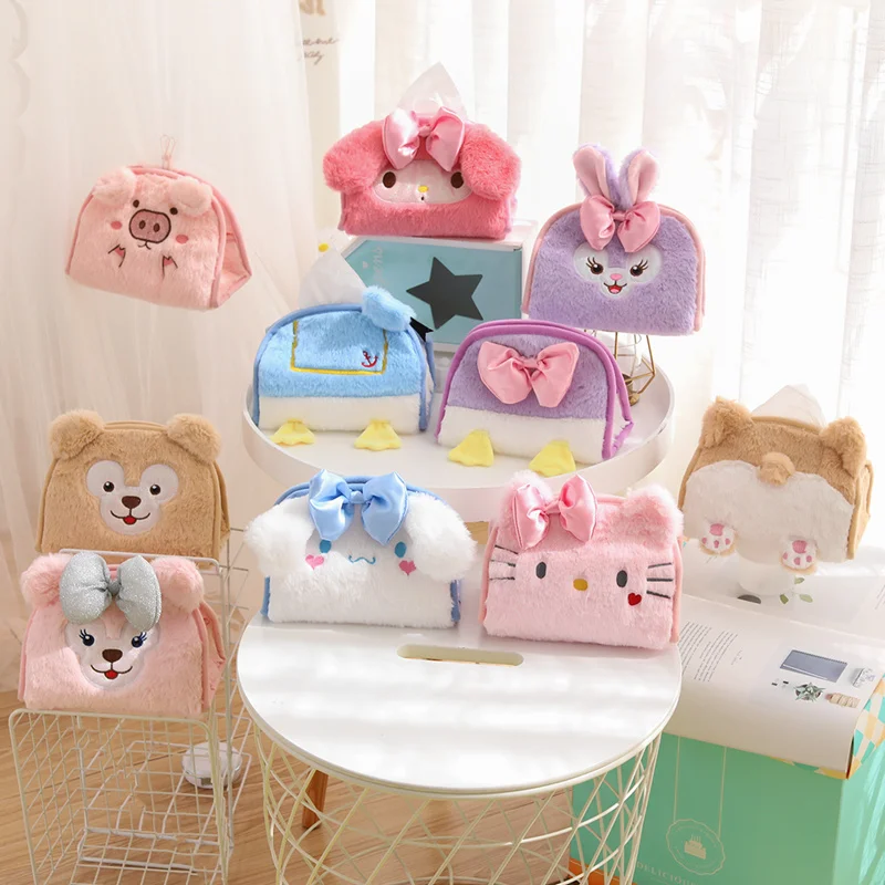 

Kawaii Hello Kitty Kuromi Cinnamoroll бумажная коробка для полотенец аниме Моя Мелодия помапурин женские аксессуары