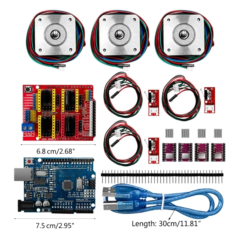 3x A4988 드라이버 확장 보드 보드 Nema17 스테퍼 모터 DRV8825 키트