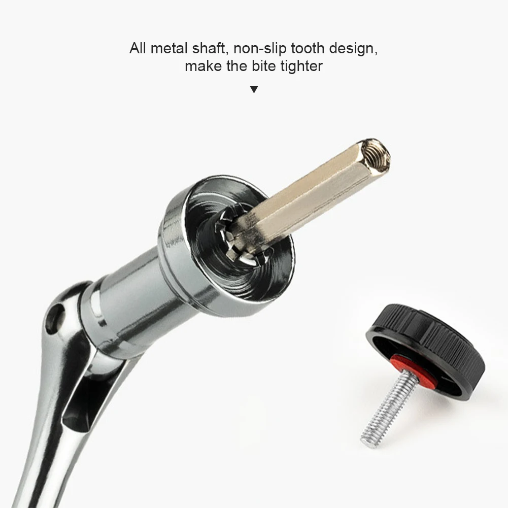 1Pc Small/Medium/Large Foldable Hexagon Fishing Reel Handle Fit 2000-7000 Knob Metal Carbon Steel Spinning Reel Fittings