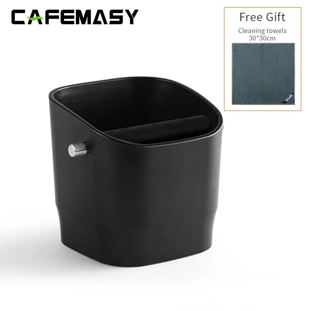 Boîte à Frapper Pour Marc De Café - Capacité 1300 Ml, Design Anti-éclaboussures, Avec Heurtoir En Hêtre - Pour Poubelle à Café