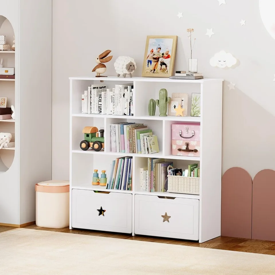 Large Toy Storage Organizer with Movable Drawers