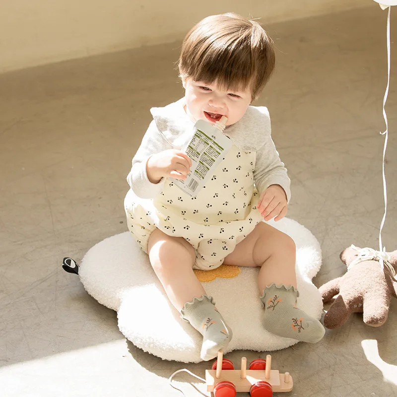 

Baby socks wholesale spring and summer new girls' wooden ear edge cute princess baby socks newborn socks