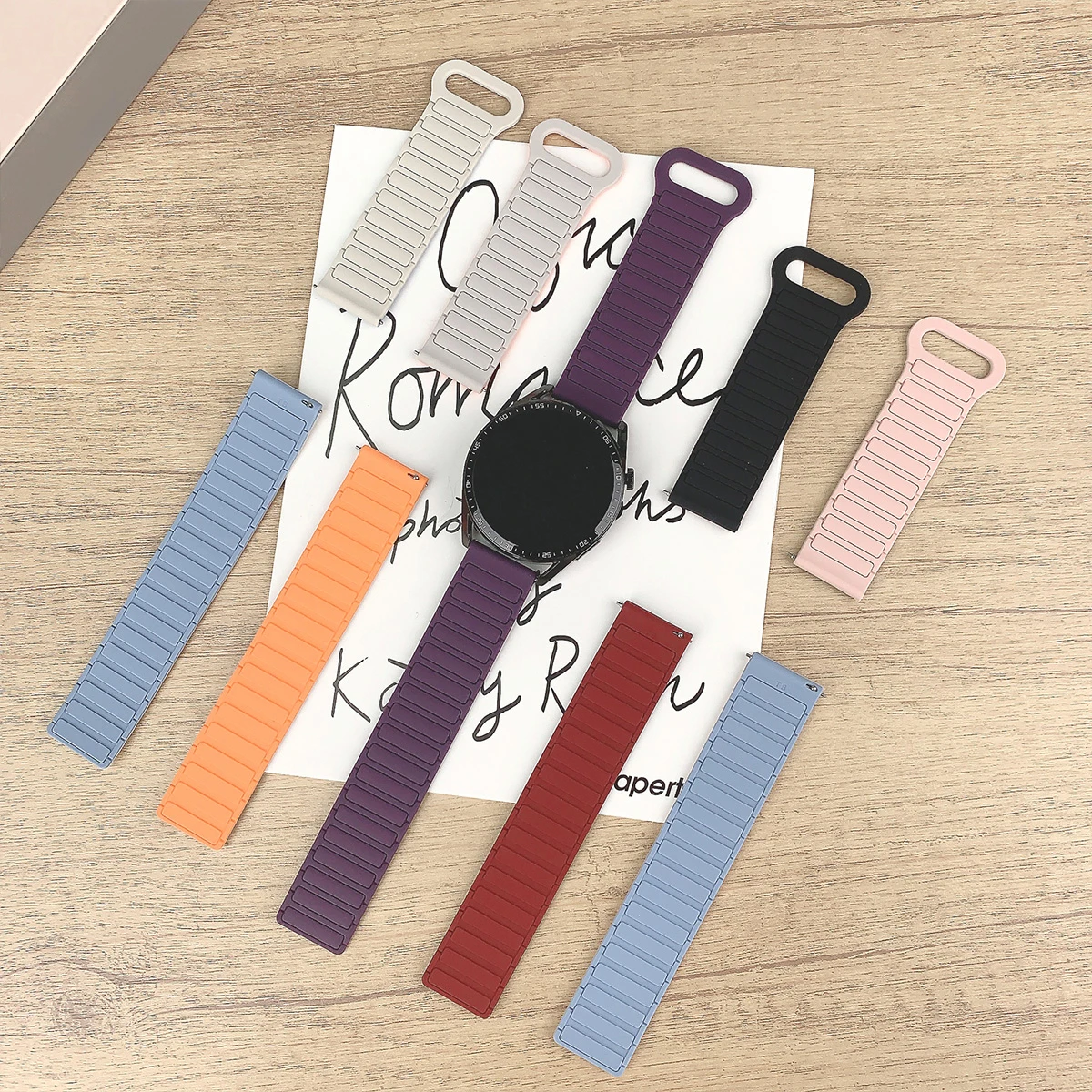 Magnetic Silicone Loop Strap - 22mm Wristband Bracelet