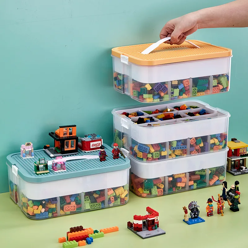 Lego Storage Box Jigsaw Puzzle Sorting Box Building Block Parts  Classification Partition Children Lego Toy Storage Box Organizer