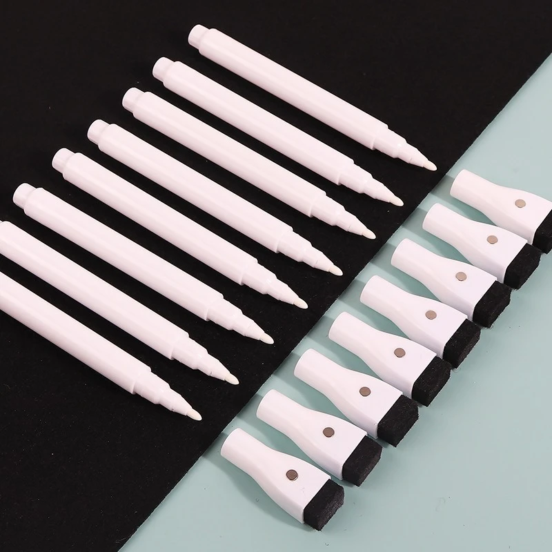8 색 1-2mm 액체 분필 지울 수있는 형광펜 형광 마커 펜 화이트 보드 낙서 LED 광고 칠판 흰색
